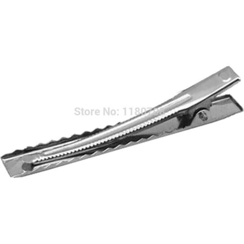 75mm Single Prong Metal Alligator Hair Clips Hairpins Korker Bow 50pcs in 1 Set