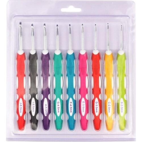 LUDA 9Pcs/Set Knitting Needle Crochet Hook Sweater Needle Crochet Needles Sewing Accessories Haaknaalden DIY Hand-Made Tool