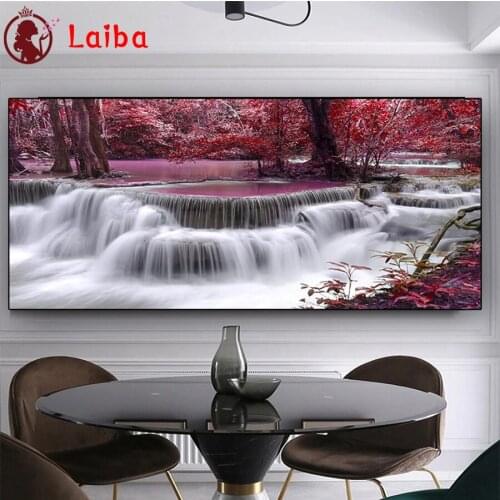 Diamond Mosaic Natural scenery, mountains and waterfalls, mangroves Diamond Painting Cross Stitch Embroidery Needlework Wall Art