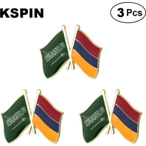 Saudi Arabia &Armenia Frendship Lapel Pin Brooches Pins Flag badge Brooch Badges