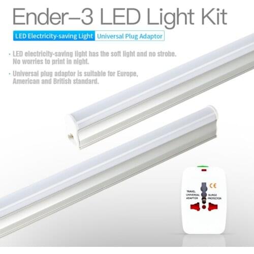 CREALITY 3D 110/220V Ender-3 LED Light Kit Universal Plug Adaptor for Ender-3 V2 Ender-5 CR-6 SE CR-10 Series 3D Printer Parts