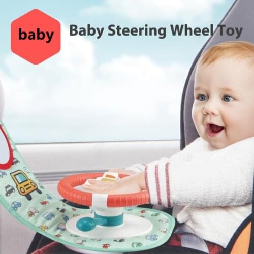 Baby Kids Eletric Simulation Steering Wheel Toy Infant Driving Interactive Toddler Babi Musical Educational Car Seat Back Toys