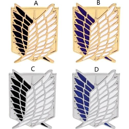 Anime Collection Wing of Liberty Souvenir Pins Badges Attacks On Titan Scouting Legions Brooch Cosplay Fashion Jewelry