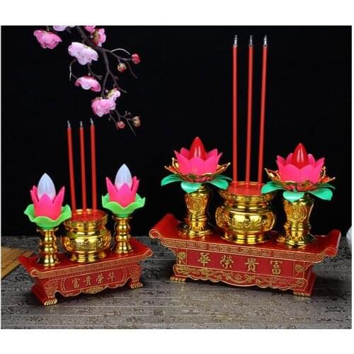 Lotus Lantern Fugui Buddha Bodhisattva Provides Lamp Electric Incense Burner Electric Electric Candle Incense Plug-in lanterns c