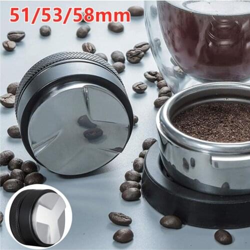 304 Stainless Steel Coffee Distributor Half Anti-Slip Coffee Powder Hammer Customized Coffee Tool 51MM/53MM/58MM