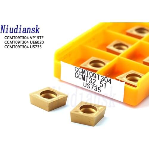 10Pcs High quality carbide car blade CCMT09T304 UE6020 VP15TF US735 CNC machine tool milling cutter CCMT060204 lathe tool