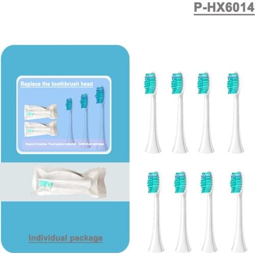 6/8PCS HX6014 Electric Toothbrush Heads sonic replacement heads Suitable for Ph Soni care Heads hx6500 hx9342 hx6930 r710