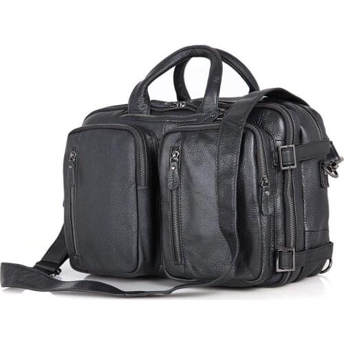 Nesitu Highend Vintage Black Brown Coffee Genuine leather Office Men Briefcase Business Travel Messenger Bags Portfolio M7014