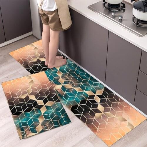 Waterproof Oilproof Kitchen Mat Antislip Bath Mat Soft Bedroom Floor Mat Living Room Carpet Doormat Kitchen Rug