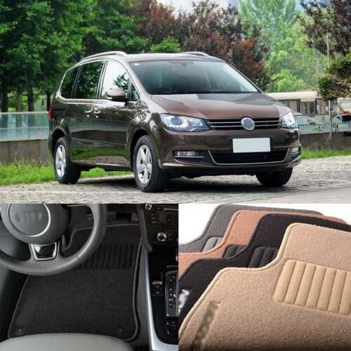 6pcs Premium Auto Fabric Nylon Anti-slip Floor Mats Carpet For VolksWagen Sharan 7 Seat 2010-2020