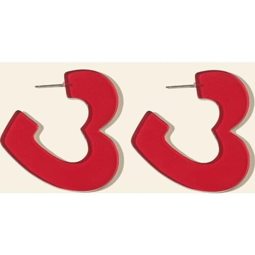 New Fashion Neon Red Yellow Heart Stud Earrings For Women Girls Korea Style Transparent Acrylic Earrings Party Jewelry Gifts