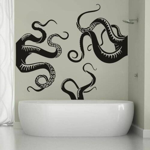 Octopus Marine Animals Wall Decals Home Bathroom Decoration Octopus Tentacles Set Wall Vinyl Stickers AZ1015