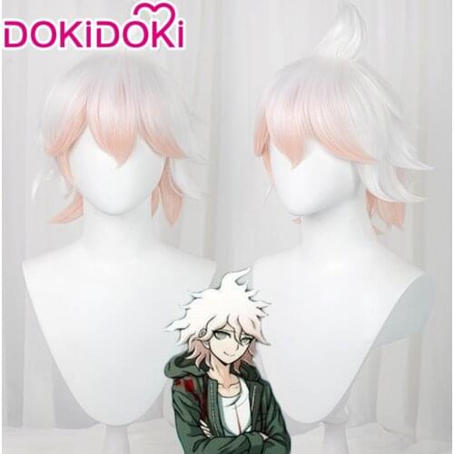 DokiDoki Game Danganronpa 2: Goodbye Despair Cosplay Nagito Komaeda Wig Men Halloween Danganronpa Nagito Komaeda Cosplay Wig