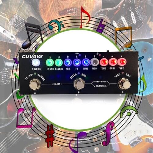 Cuvave Rechargeable Multi Effects Pedal Delay Chorus Phaser Reverb Effect Pedal Guitar Accessories CUBE BABY Guitar Pedal