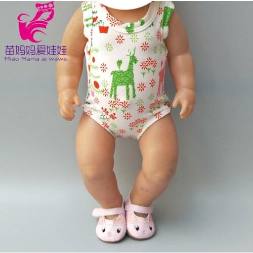 Fits 43cm baby Doll Clothes reindeer Christmas wear for Baby new Born Doll Clothes Rompers Doll Toys Christmas Outfit