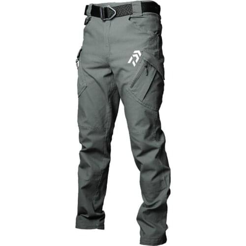 Casual Loose Fishing Pants Outdoor Men Tactical Breathable Camping Full Length Climbing Hiking Driving Sports Trousers