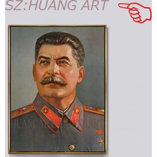 Hand-drawn characters are of high quality oil painting-Russia joseph stalin portrait print art painting on canvas
