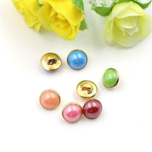SINUAN Shirt Buttons Sew-On Button Resin Copy Pearl Buttons Round Button Set 100Pcs Colorful Clothing Accessories For Crafts