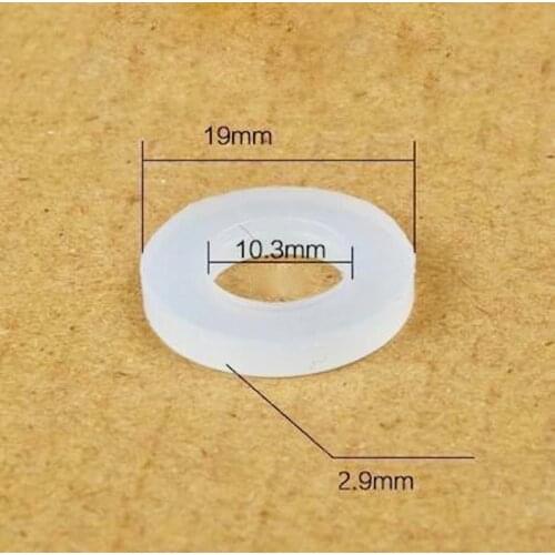 10x Silicone Washer Shower Heads Nozzles Faucet Gaskets Spacer Flat Insulated Washer Pads 19mm x 10.3mm x 2.9mm OD19 ID 10.3MM
