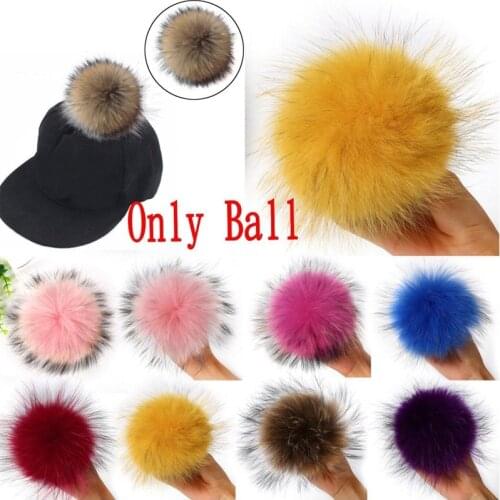 New 12CM Artificial fake fur ball Pom Poms DIY Crafts Sewing on Knitted Scarf Hats Fur Pompom Decoration