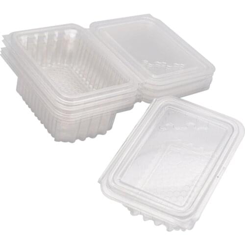 10Pcs Food Grade Plastic Honeycomb Square Box Package Comb Honey Box for Honey Sale Beehive
