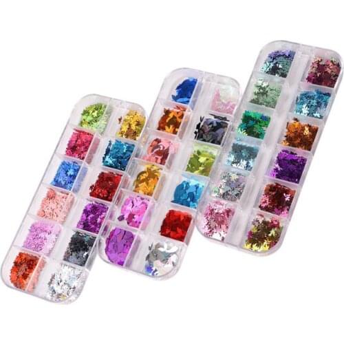 100Set/Lot DIY Nail Decoration Glitter Sequins Nail Diamond Platinum Paper Chips Golden Foil Powder Silk Thread Nail Art HA2239