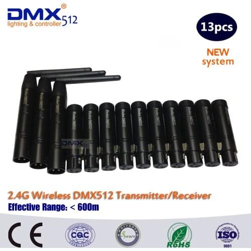 13pcs/lot DMX stage lighting controller Professional Led Ball Dmx DMX512 Transmitter And Receiver Wireless Dmx Controller