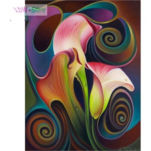5D Diy Diamond Painting Abstract Calla lily flowers Diamond Embroidery Pictures Of Rhinestones Needlework DIY Mosaic NEW165