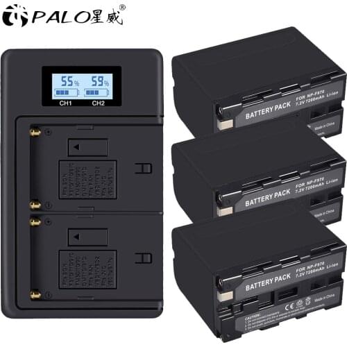 3Packs 7.2V 7200mAh NP-F960 NP-F970 Camcorder Batteries+1 pcs LCD smart charger for Sony NP-F550 F770 F750 F960 F970