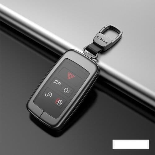 Car Aluminium Alloy+TPU Key Holder Cover Case Shell For Land Rover Range Rover Evoque Discovery Sport 5 2018 2019 2020