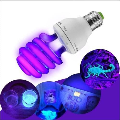 Black light BLB Ultraviolet UV lamp 15W 20W 30W 36W 40W Blue Bulb Fluorescent Detection lamp E27 220V Non led light tv Decor