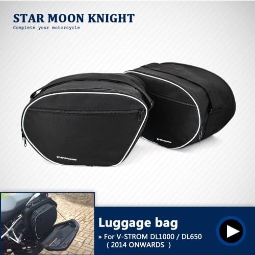 For SUZUKI V-STROM DL1000 DL 1000 V strom DL650 2014-2020 Motorcycle luggage bags Expandable Inner Bags Black Trunk Inner Bags