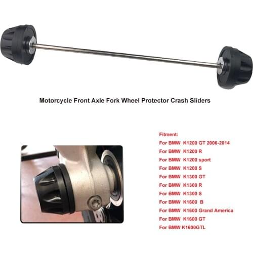 For BMW K1200 GT/R/Sport/S 2006-2014, K1300GT/R/S , K1600GT/GTL Motorcycle Crash Slider Pad Front Axle Fork Wheel Protector