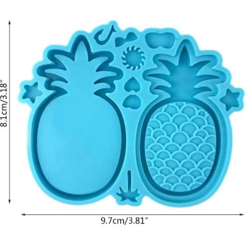 F3MD Quicksand Pineapple Epoxy Resin Mold Handheld Game Shaker Pendant Keychain Silicone Mould DIY Craft Jewerly Casting Mold