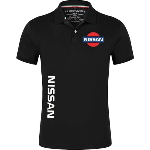 2021 Unisex NISSAN Summer Mens Polo Casual Short Sleeves Solid color Tshirt Man Classic Tops Outdoor T-shirt