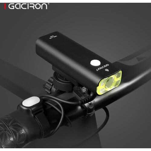 Gaciron 400 Lumens Bike Light Rechargeable Bicycle Front Handlebar LED Light MTB Road Bike Wire Control Flashlight Accessories