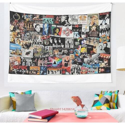 Rock Collage tapestry Hippie Tapestry Wall Hanging for Living Room Bedroom Dorm Room Home Decor Tapiz