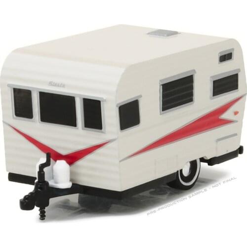 GreenLight 1:64 1959 Siesta Travel Trailer boutique alloy car toys for children Model original box