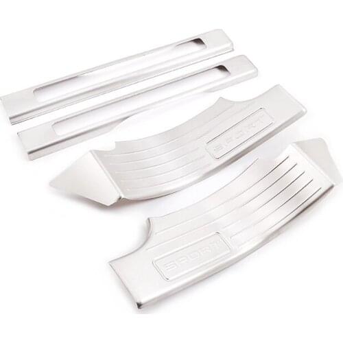 For Land Rover Discovery God Line 15-19 Built-in Threshold Strip Stainless Steel Brushed 4-piece Set (5 Seats)
