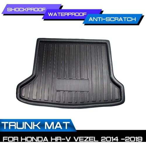 Cargo Liner Boot Tray Rear Trunk Cover Matt For Honda HR-V Vezel HRV 2014 -2019 Floor Carpet Mat Kick Pad Mud Non-slip Anti Dust