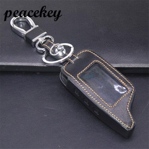 Peacekey Leather Key Case For Starline B91 B9 B6 B61 A91 A61 V7 C9 Lcd Way Car Remote Case Cover 2 Way Alarm