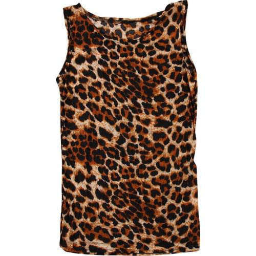 Hot sale Sexy Women Summer Fashion Women Cami Basic Leopard Print Tank Top Vest Sleeveless