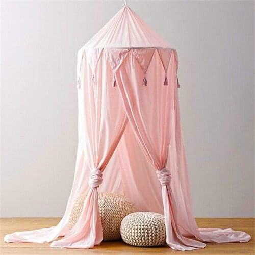 Cute Funny Hung Dome Mosquito Net Kids Baby Bed Canopy Round Dome Playing Tent Home Decor Bed Curtain Baby Hanging Tent