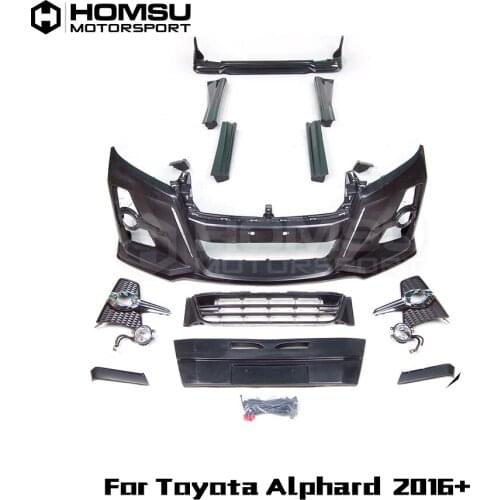 W Style Kits Front Rear lip Spoiler for Alphard to W Style 2010-2012 car bumper protector rear bumper front bunmoer