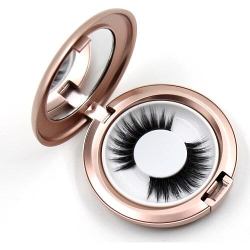 SOQOZ False Eyelashes 3D Mink Lashes Handmade Silk Lashes Makeup Thick Long Full Strip Lashes With Mirror Round Box MR002