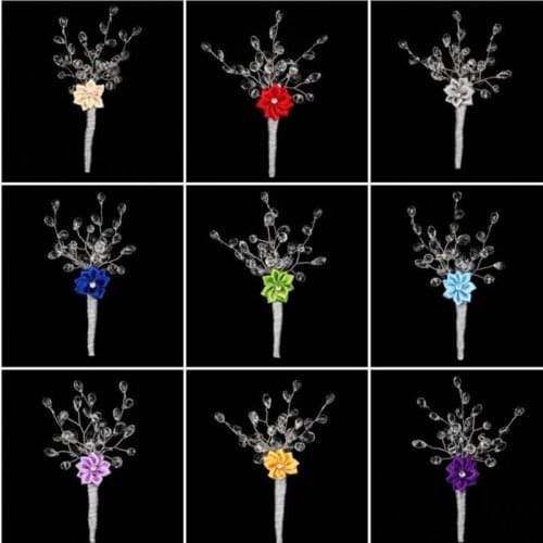 5pcs/lot New arrived wedding crystal Corsage decoration Groom corsage Companion corsage with flower