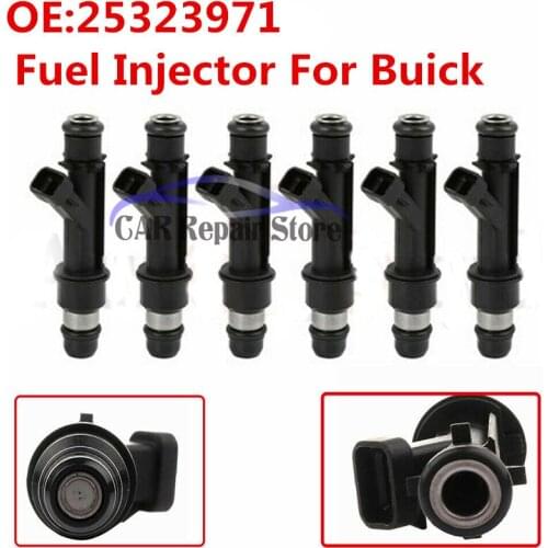 New OEM 25323972 25323971 6PCS Fuel Injectors For Pontiac Chevrolet Camaro For 2001-2005 Buick LeSabre 3.8L 832-11162 12586554