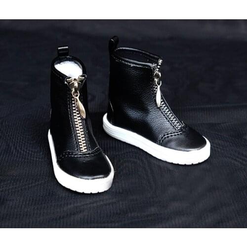 NEW BJD Doll Shoes Zipper casual shoes leather shoes Sports shoes 1/3 1/4 UNCLE BJD DD SD Black/ Brown Doll accessories