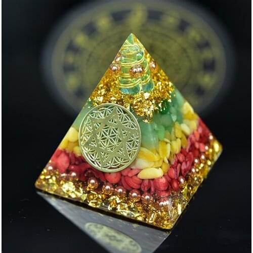 Orgonite Energy Pyramid For Chakra Healing Meditation Yoga Development Balancing Positive Energy Natural Crystal For Gift