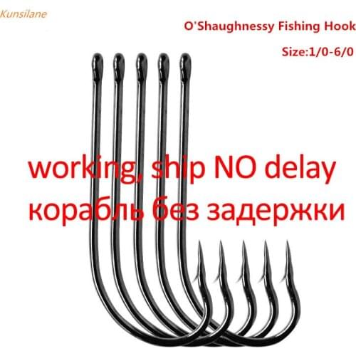 50pcs Fishing Hooks Freshwater Carp Live bait Jig Hook offset Fly Single Fishhooks Coated Long Shank Sharpened Oshaughnessy